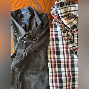 Lot of 2: Wrangler Plaid Long Sleeve and Harbor Bay Short Sleeve Button Up; 4XL